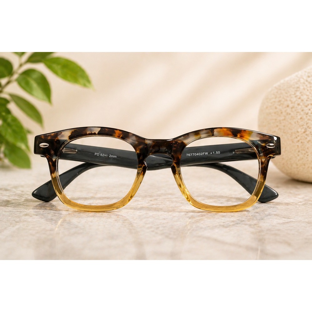 ICU Eyewear Tortoise‎ Shell Honey Gradient Cat Eye Glasses Frames (FRAMES ONLY)